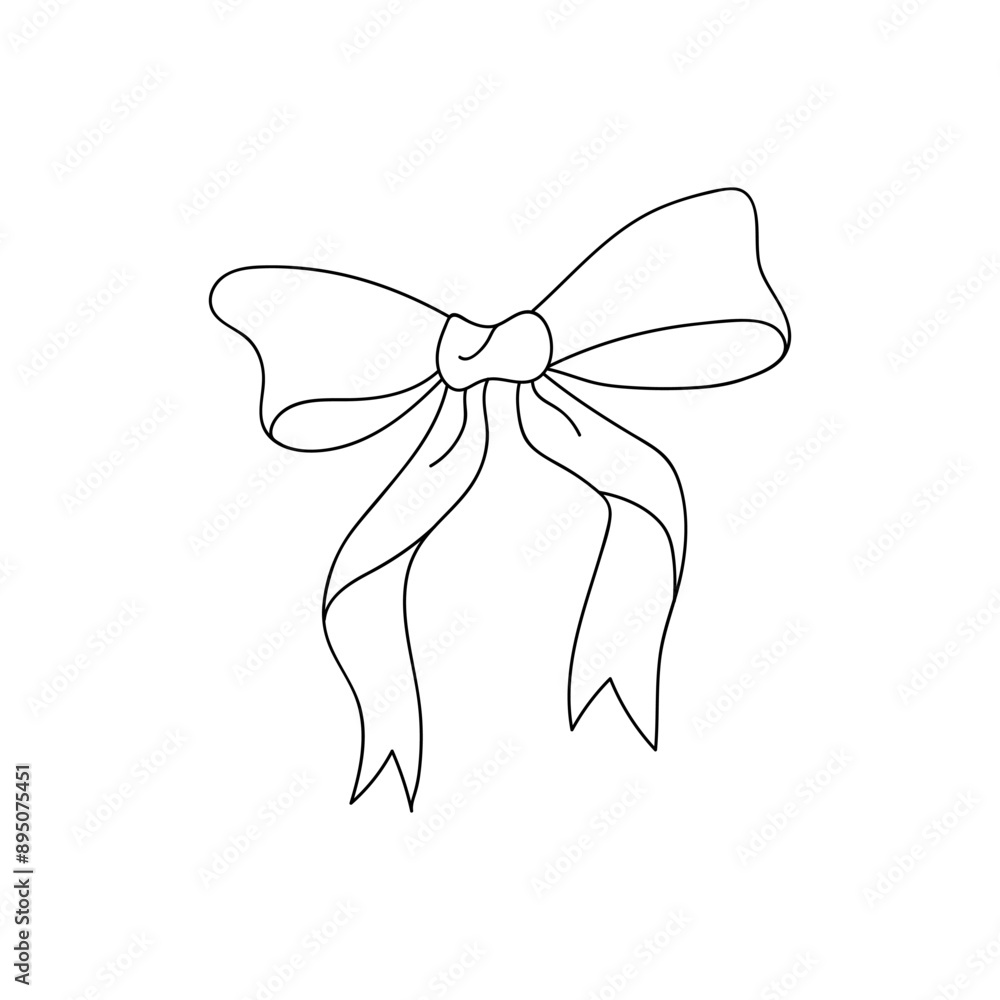 Simple Hand Drawn Bow Illustration Simple Hand Drawn Bow Illustration
