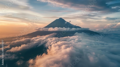 sunset over the mountains