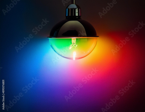 Close-up with an RGB lamp photo