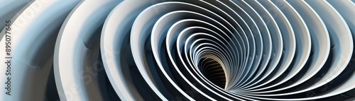 Wallpaper Mural 3D abstract concentric circles creating a mesmerizing tunnel effect Torontodigital.ca