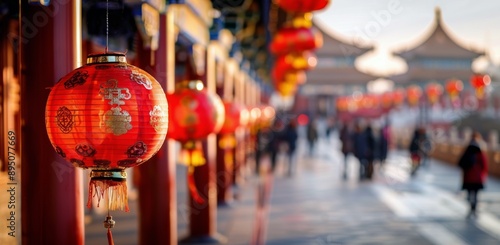 Red Lanterns at a Chinese Temple
