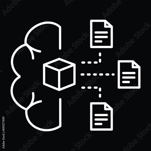 Predictive Modeling Icon with Editable Stroke for Machine Learning and Data Science