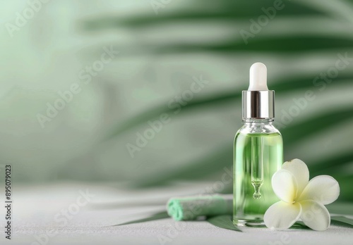 Essential Oil Dropper With Plumeria Flowers