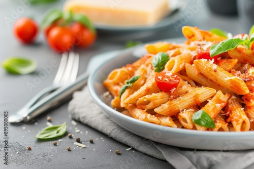 Pasta With Tomato Sauce and Basil