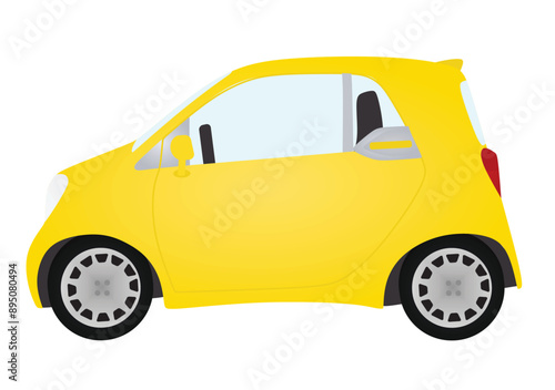 Yellow two seats car. vector
