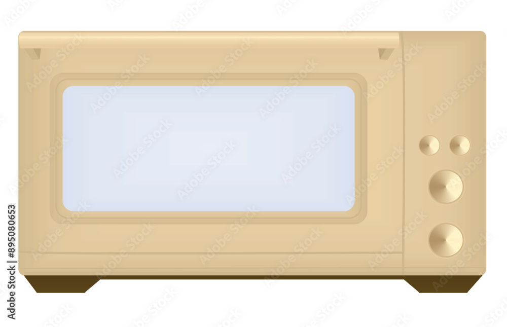 Brown mini oven. vector illustration Brown mini oven. vector illustration