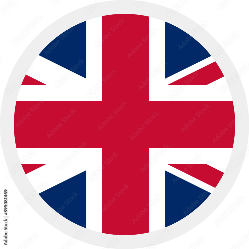 Obraz premium United Kingdom, Great Britain Flag Icon