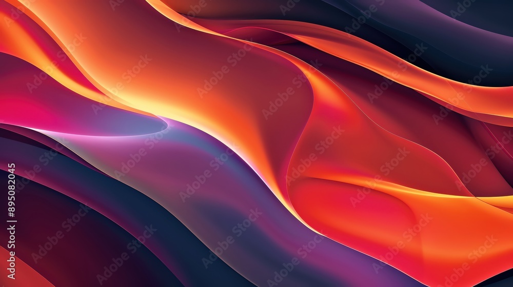 Vibrant abstract waves in stunning shades of orange, red, and purple, creating a dynamic and energetic visual effect. Vibrant abstract waves in stunning shades of orange, red, and purple, creating a dynamic and energetic visual effect.
