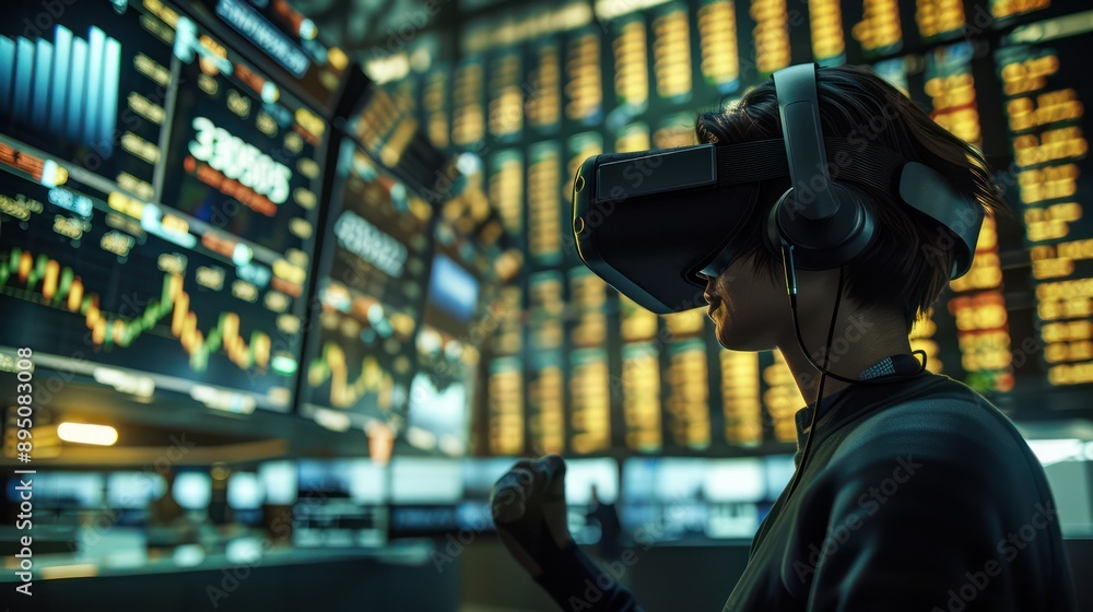immersive virtual finance market, where users can engage in simulated trading and investment strategies using VR headsets immersive virtual finance market, where users can engage in simulated trading and investment strategies using VR headsets