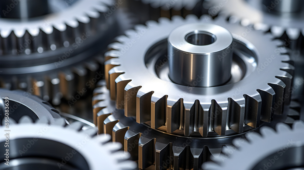 Close Up View Of A Precision Engineered Driver Gear, Central Component in Machine Functionality Close Up View Of A Precision Engineered Driver Gear, Central Component in Machine Functionality