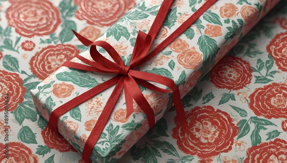 Wrapping Paper Mockup, Close Up Wrapping Paper Mockup, Close Up
