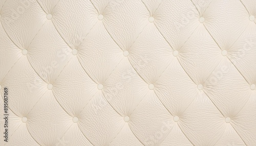 Obraz na płótnie cream colored leather upholstery w salonie