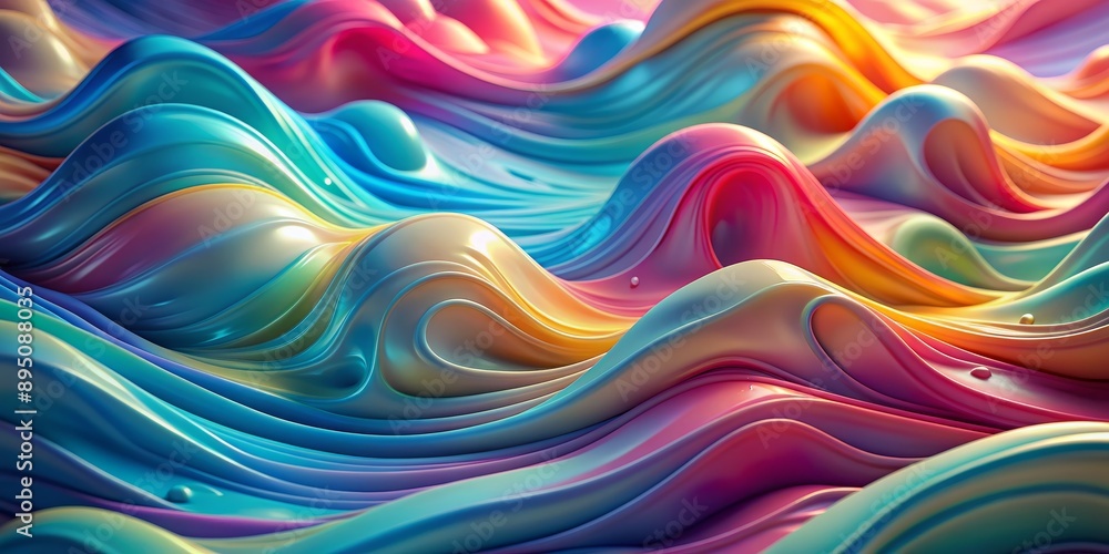 Abstract Colorful Liquid Waves, 3D Rendering, Fluid Dynamics, Liquid Texture, Abstract Art Abstract Colorful Liquid Waves, 3D Rendering, Fluid Dynamics, Liquid Texture, Abstract Art