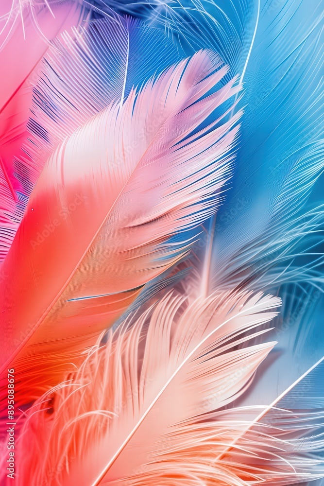 Fototapeta premium Colorful Feathers Close-Up