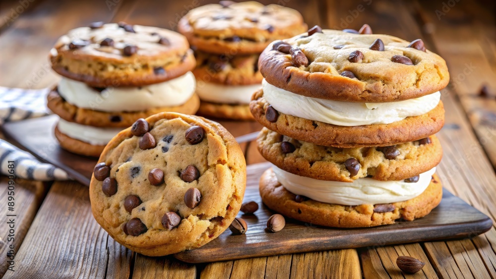 Chocolate Chip Cookie Ice Cream Sandwich, Cookies, Dessert, Chocolate, Ice Cream Chocolate Chip Cookie Ice Cream Sandwich, Cookies, Dessert, Chocolate, Ice Cream