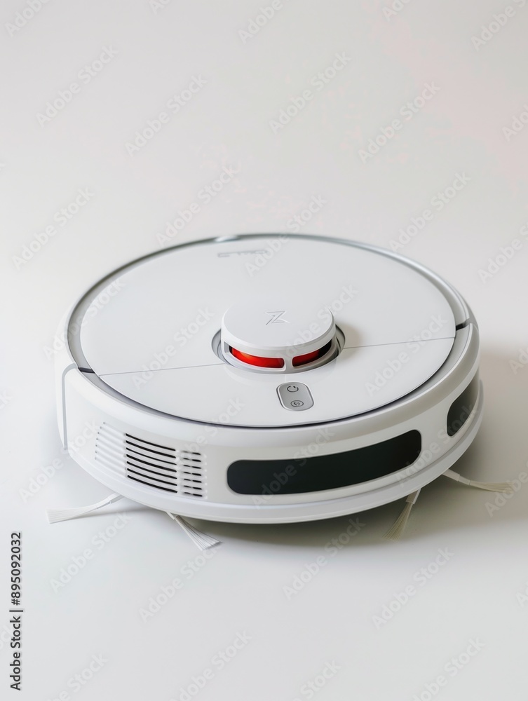 Fototapeta premium Robotic Vacuum Cleaner on Table