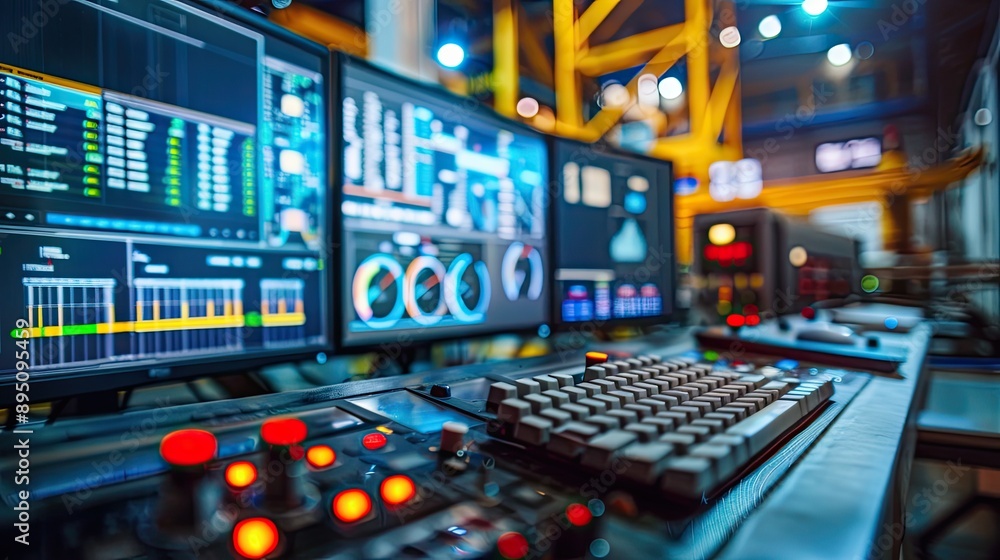 Professional working behind a sound mixer in a recording studio. Close-up of operator's hands on the panel. Illustration for cover, card, interior design, banner, poster, brochure or presentation. Professional working behind a sound mixer in a recording studio. Close-up of operator's hands on the panel. Illustration for cover, card, interior design, banner, poster, brochure or presentation.