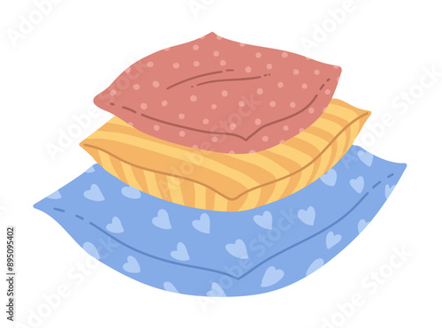 Vector illustration of stack of pillows