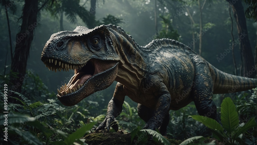 Fototapeta premium The evolution of dinosaur size and shape throughout history