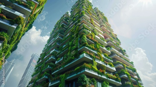 Solar-powered skyscrapers with vertical gardens