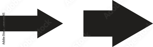 Arrow icon set isolated on white background . Arrow icon set in different sizes . Vector illustration