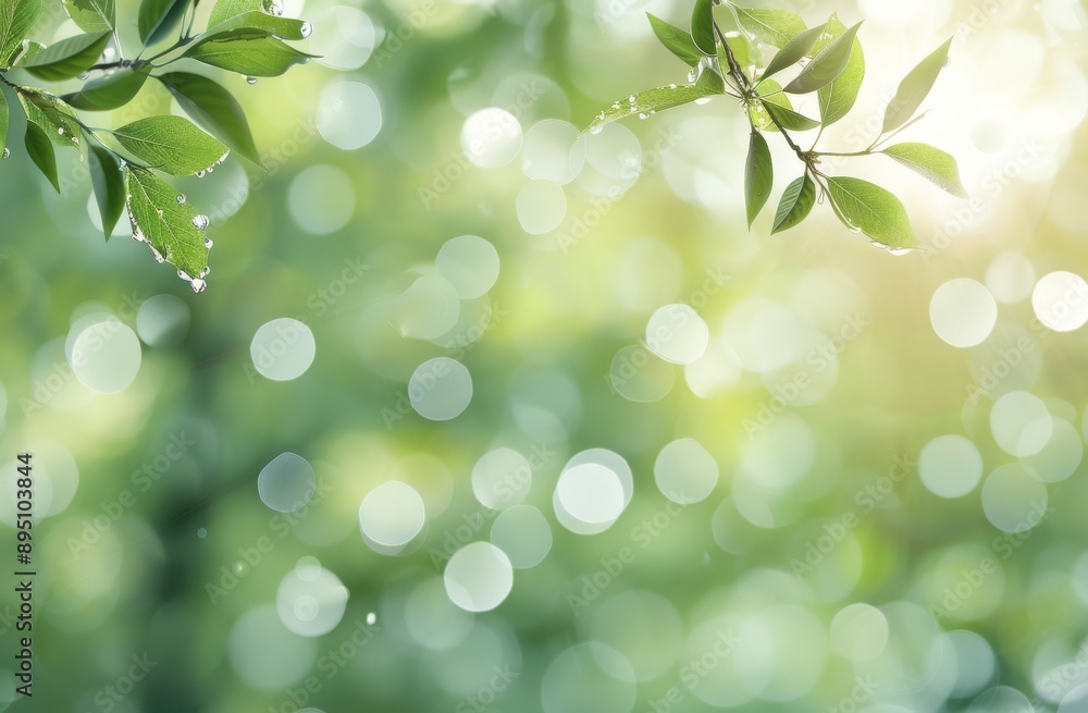 Green Leaves and Sunlight in Forest Green Leaves and Sunlight in Forest
