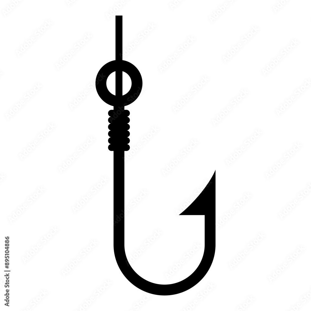 Fishing hook icon isolated on white background Fishing hook icon isolated on white background