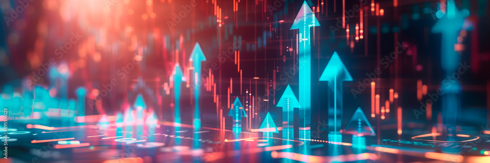 Growth chart business strategy up arrow graph finance stock market or increase money profit diagram on financial concept success economy investment background with digital progress trade bar target Growth chart business strategy up arrow graph finance stock market or increase money profit diagram on financial concept success economy investment background with digital progress trade bar target
