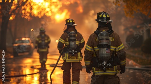 Firefighters Respond to Residential Blaze in Suburban Neighborhood