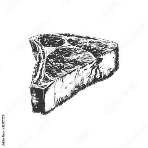 Hand drawn ink sketch beef. Engraving style vector illustrations