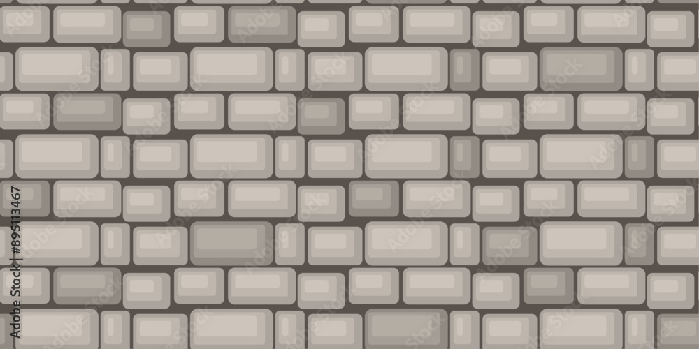 Brick wall, gray large blocks of stones. Seamless pattern texture of bricks. Block wall. Brick wall, gray large blocks of stones. Seamless pattern texture of bricks. Block wall.