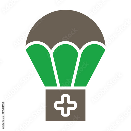 Humanitarian Help Glyph Two Color Icon photo