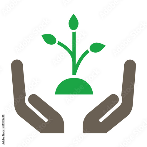 Grow Glyph Two Color Icon