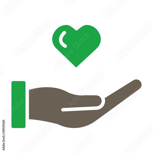 Give Love Glyph Two Color Icon photo