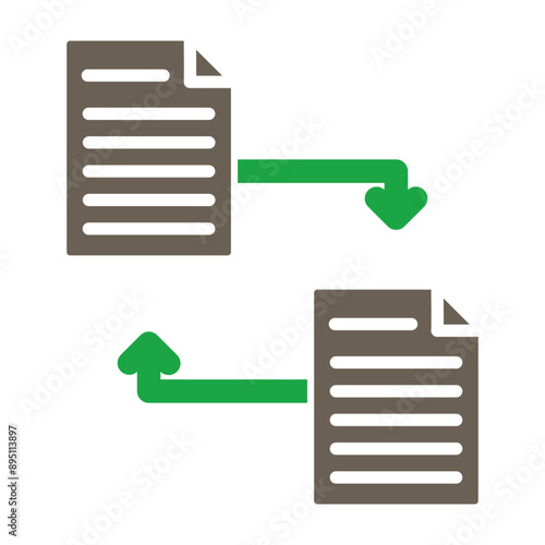 Files Exchange Glyph Two Color Icon