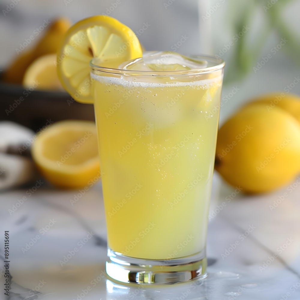 Refreshing Lemon Drink with Ice Refreshing Lemon Drink with Ice