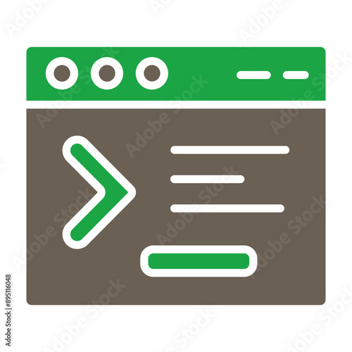 Command Line Glyph Two Color Icon