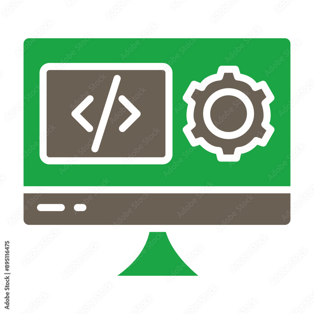 Software Engineering Glyph Two Color Icon Software Engineering Glyph Two Color Icon