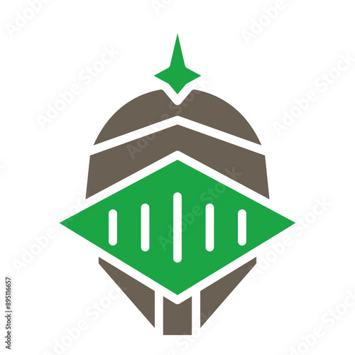 Knight Glyph Two Color Icon
