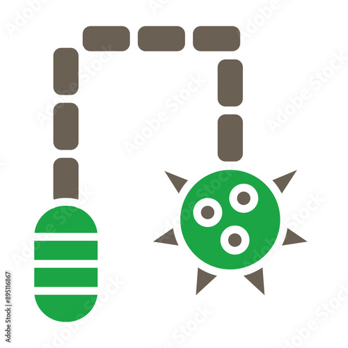 Flail Glyph Two Color Icon