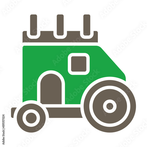 Caravan Glyph Two Color Icon