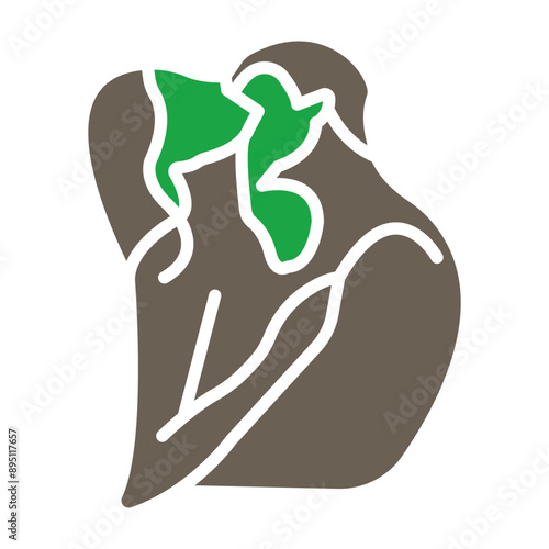 Neck kiss Glyph Two Color Icon