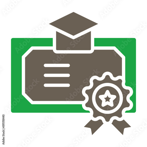 Phd Glyph Two Color Icon