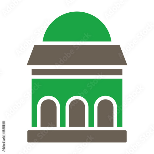 Museum Glyph Two Color Icon
