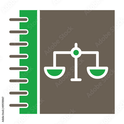 Ethics Glyph Two Color Icon