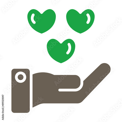 Loving Vector Glyph Two Color Icon