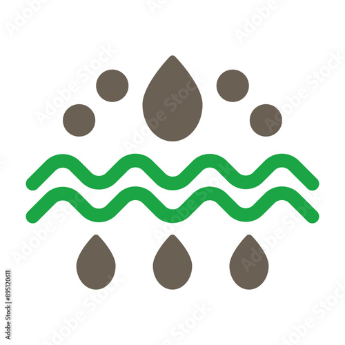 Moisturizing Vector Glyph Two Color Icon