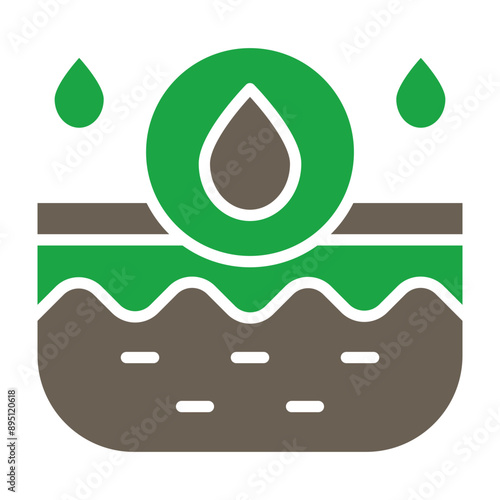 Oil Skin Vector Glyph Two Color Icon