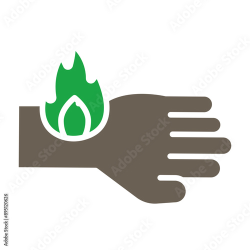 Flaming Skin Vector Glyph Two Color Icon