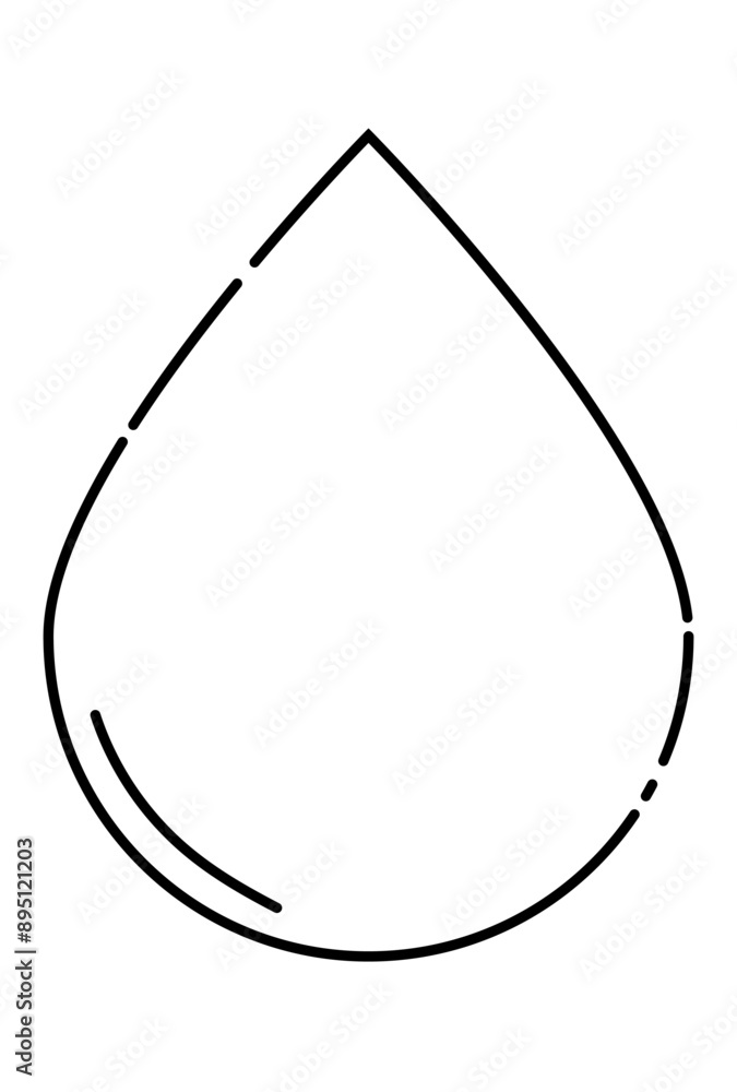 Water drop outline icon, vector water drop outline icon image, water drop symbol png image